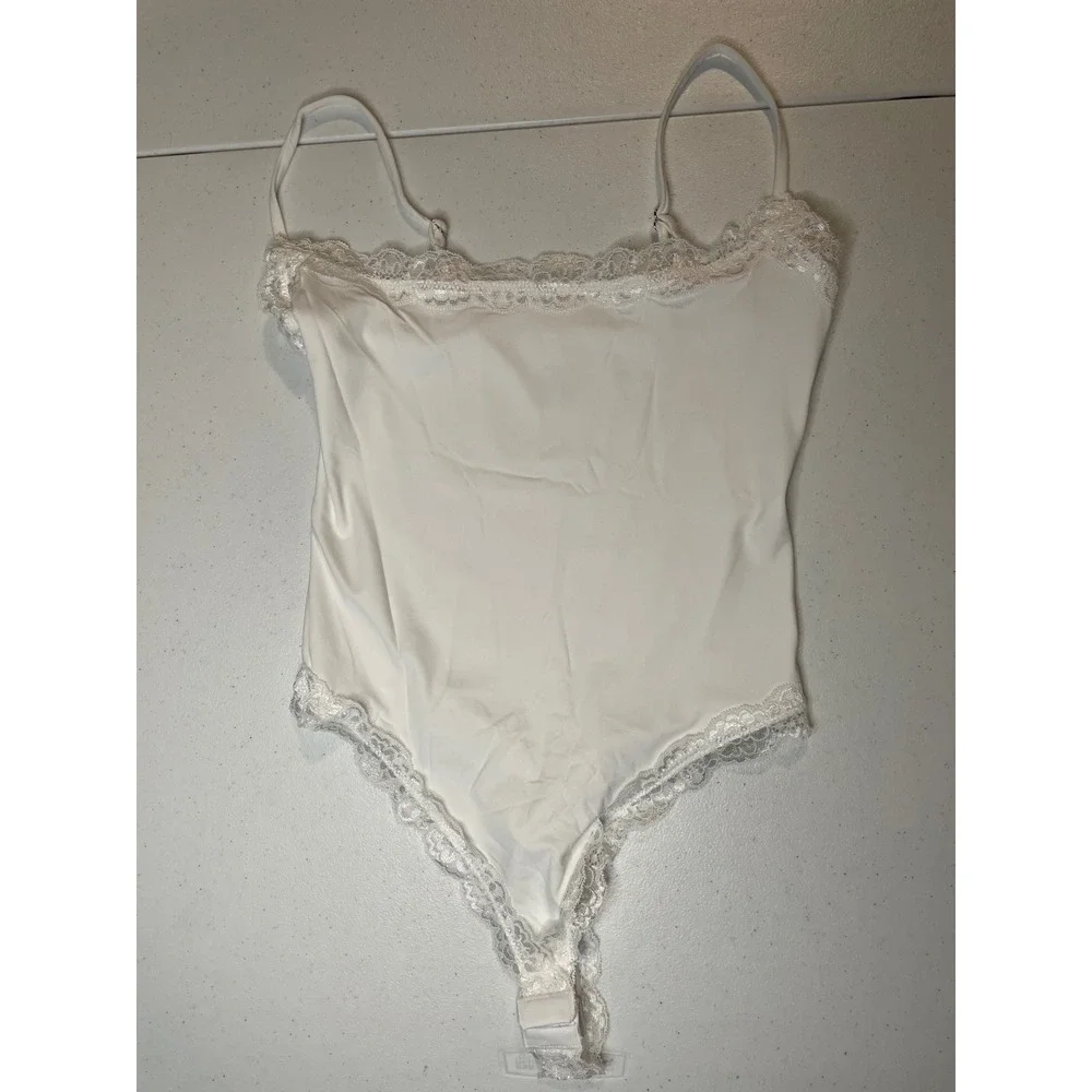 SUUKSESS Thong Bodysuit Backless Sleeveless Cami Body Suit Top (White, XS) - Picture 1 of 5